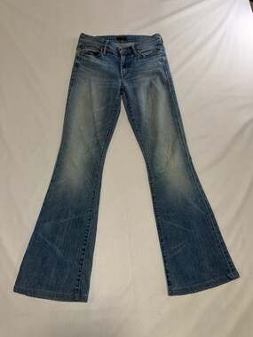 MOTHER The Cruiser Flare Jeans, Size 27 — Lost and Found Blue Wash